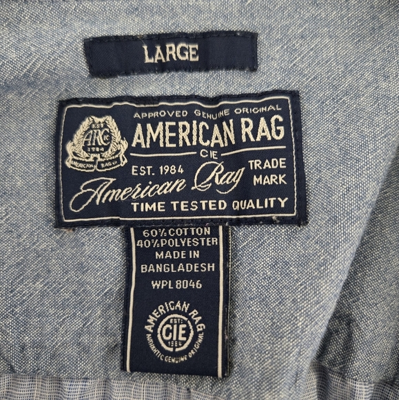 American Rag Casual Gray Button-Up Shirt Size L - Picture 7 of 8